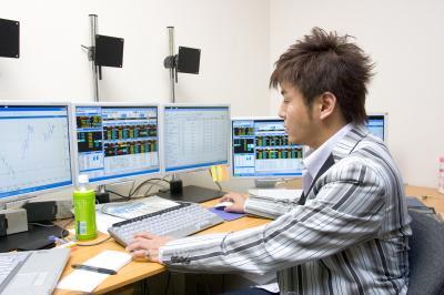 取材中のトレード