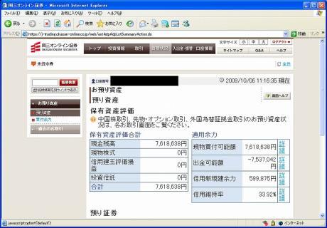 【デイトレ結果】１０/６　日経変わらずまで戻るとは