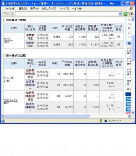 ７月２４日（木）本日の結果（株之助）