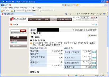 【デイトレ結果】１１/１８　日経強い